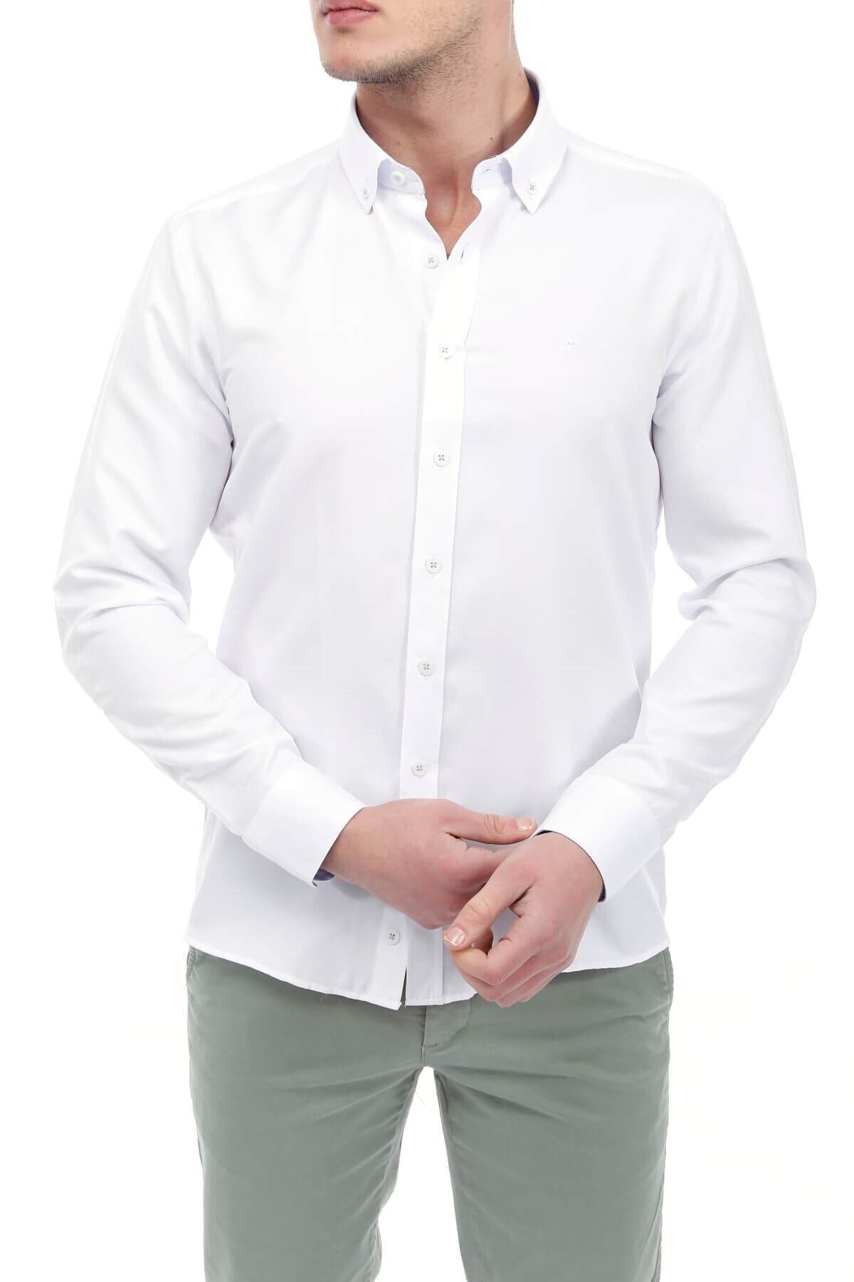 Beyaz Slim Fit Gömlek