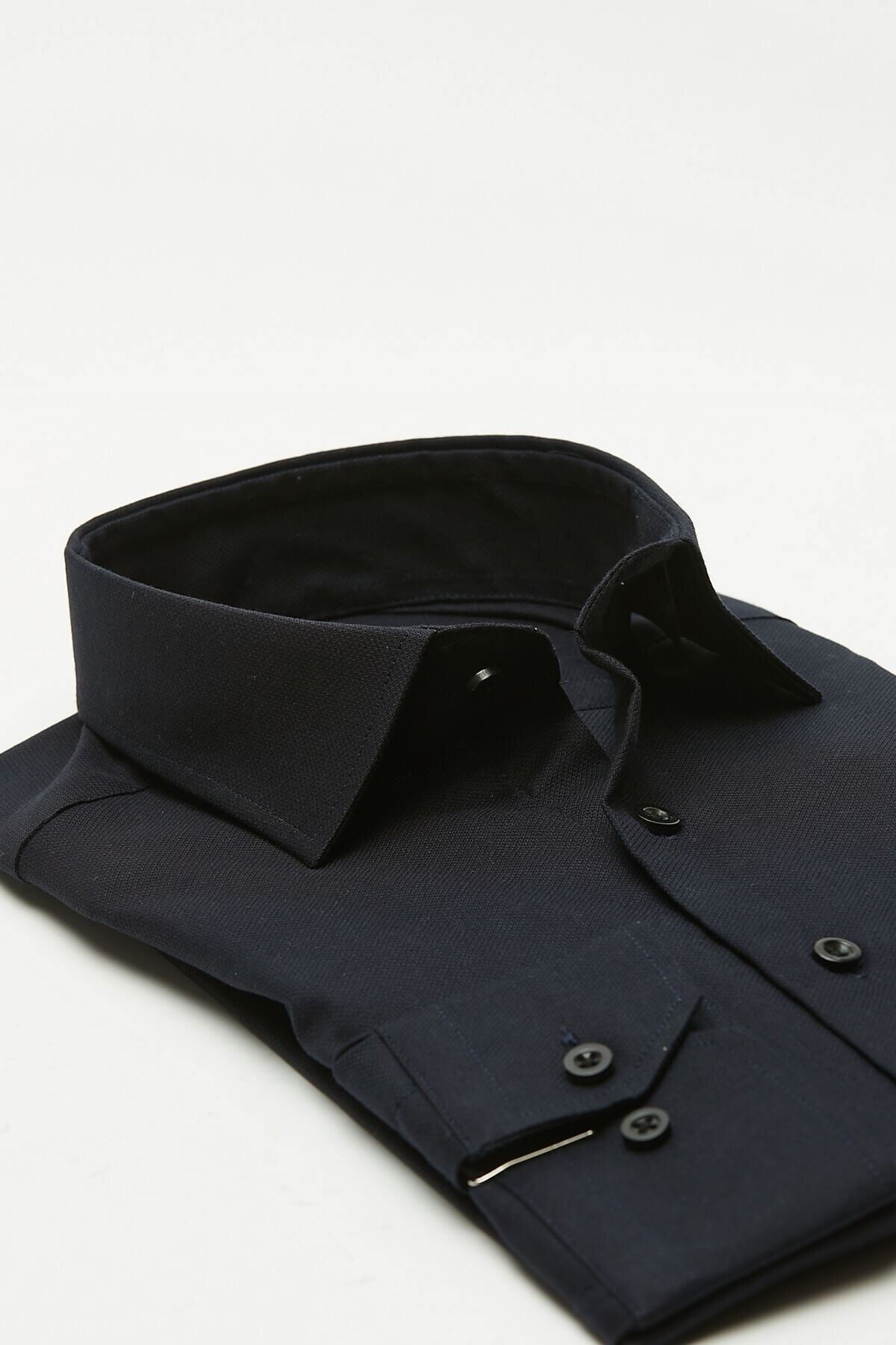 Lacivert Extra Slim Fit Uzun Kol Gömlek