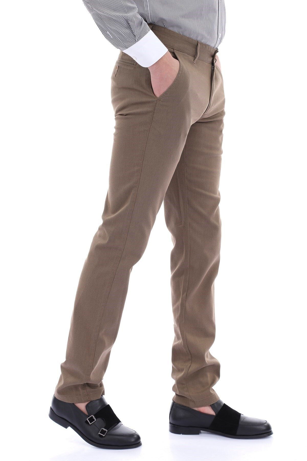 Erkek Kahverengi Chıno Regular Fit Pantolon