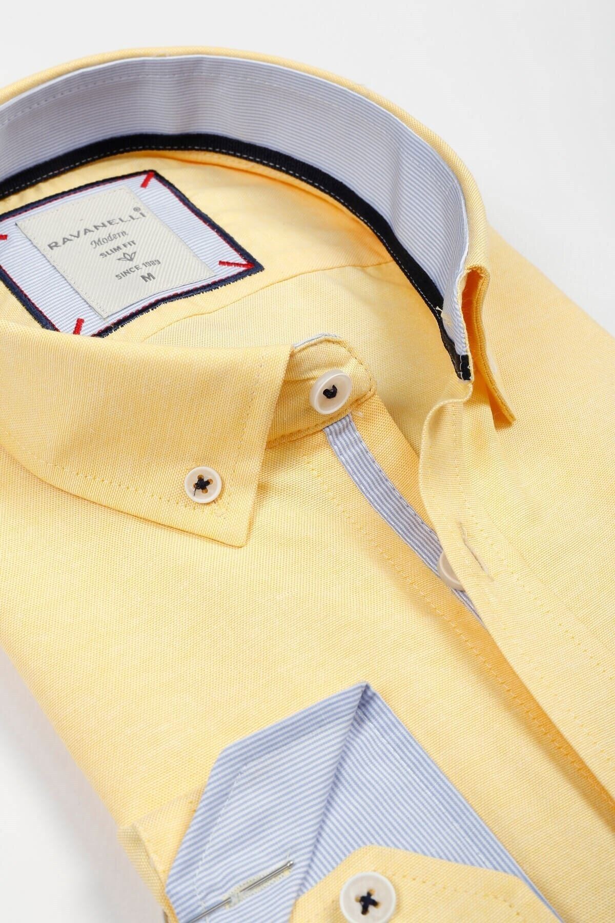 Sarı Slim Fit Gömlek