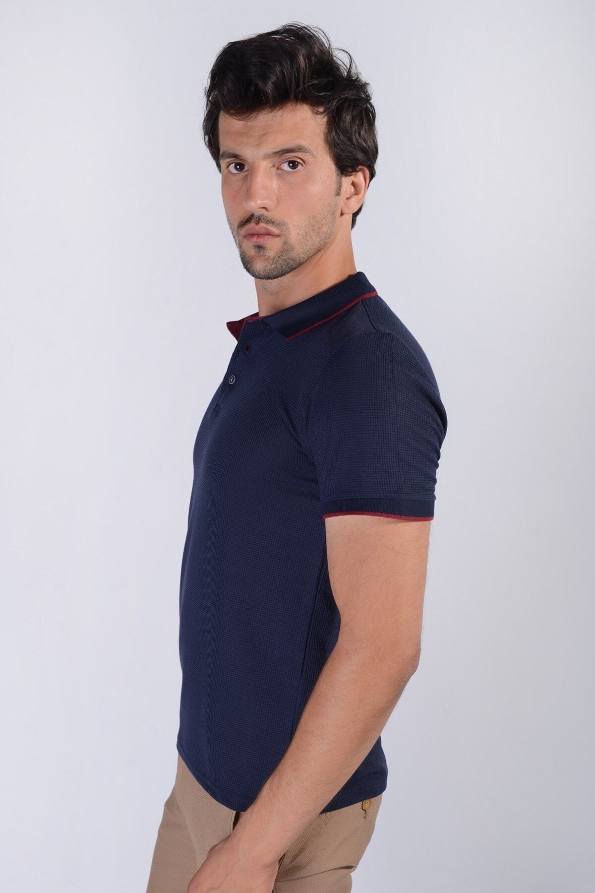 Erkek Lacivert Polo Yaka T Shirt