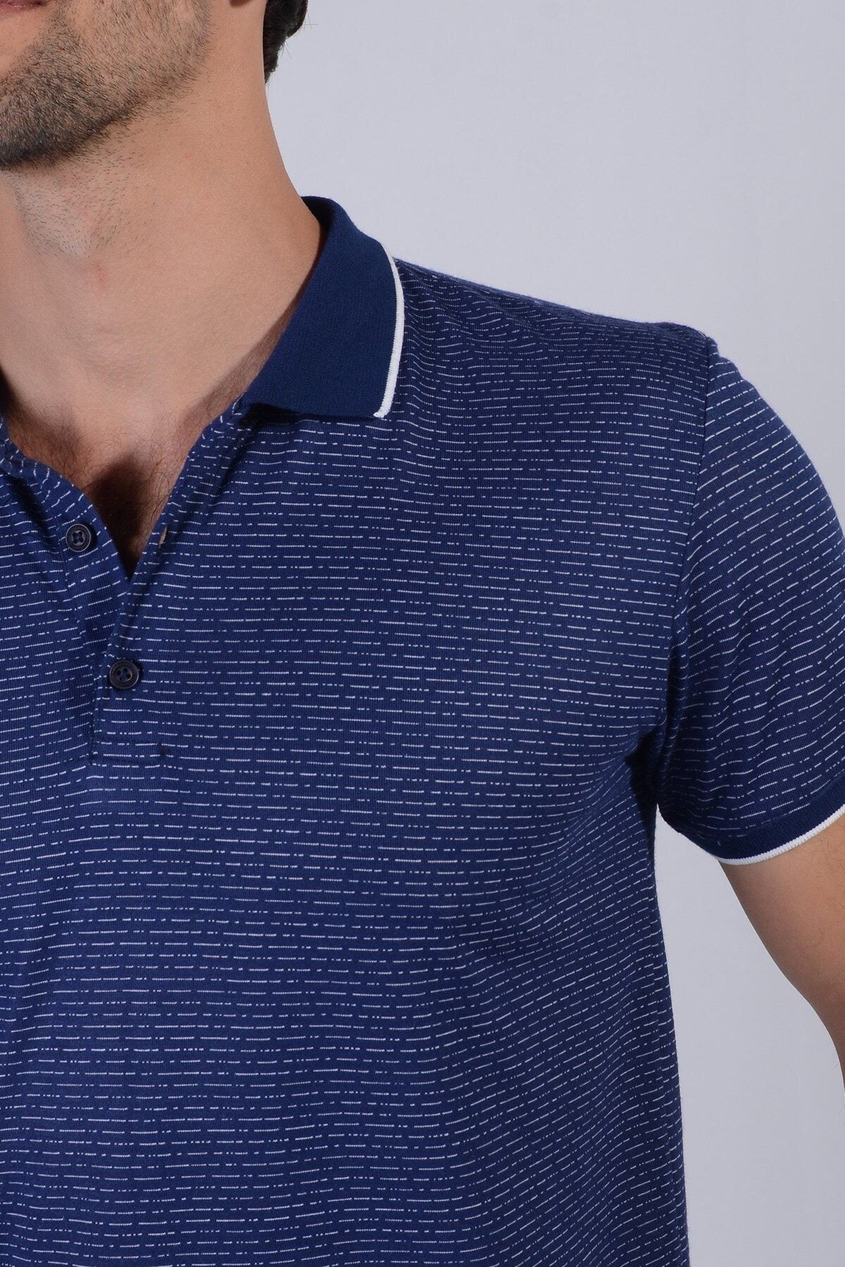 Erkek Lacivert Polo Yaka T-shirt