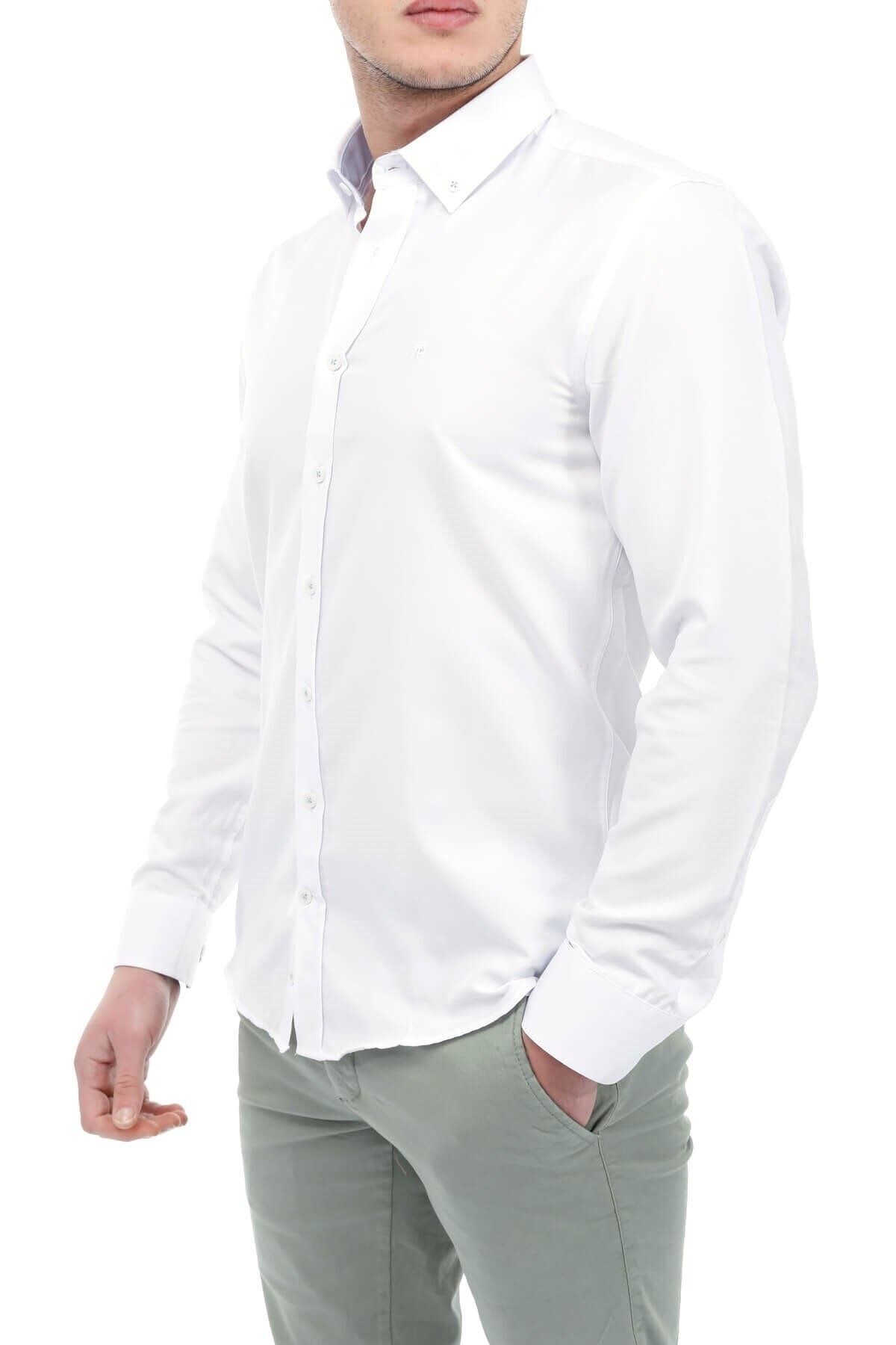 Beyaz Slim Fit Gömlek