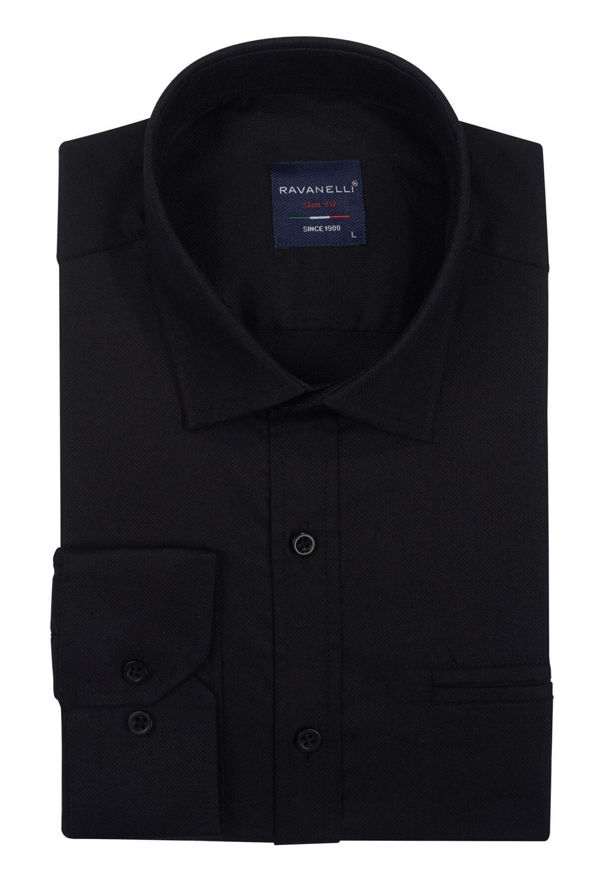 Slim Fit Oxford Likralı Erkek Gömlek