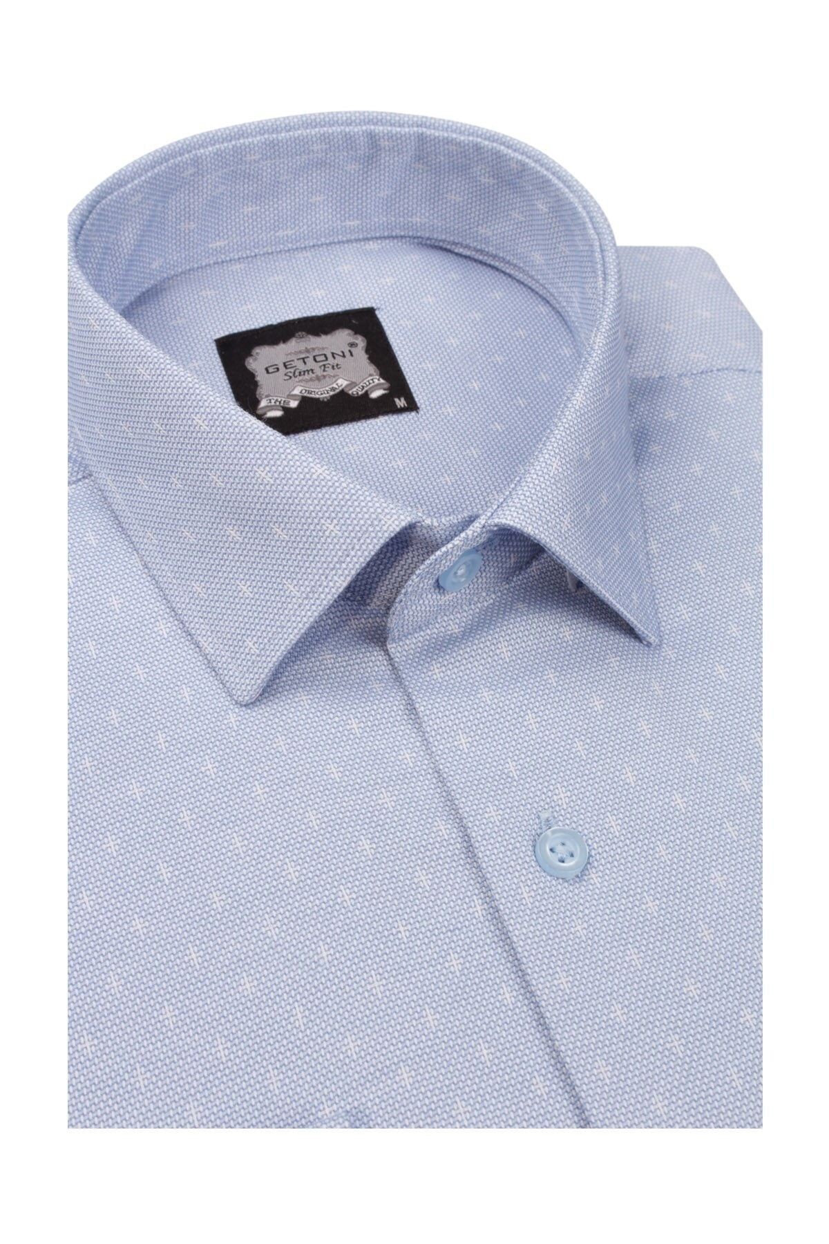 Slim Fit Armürlü Erkek Gömlek