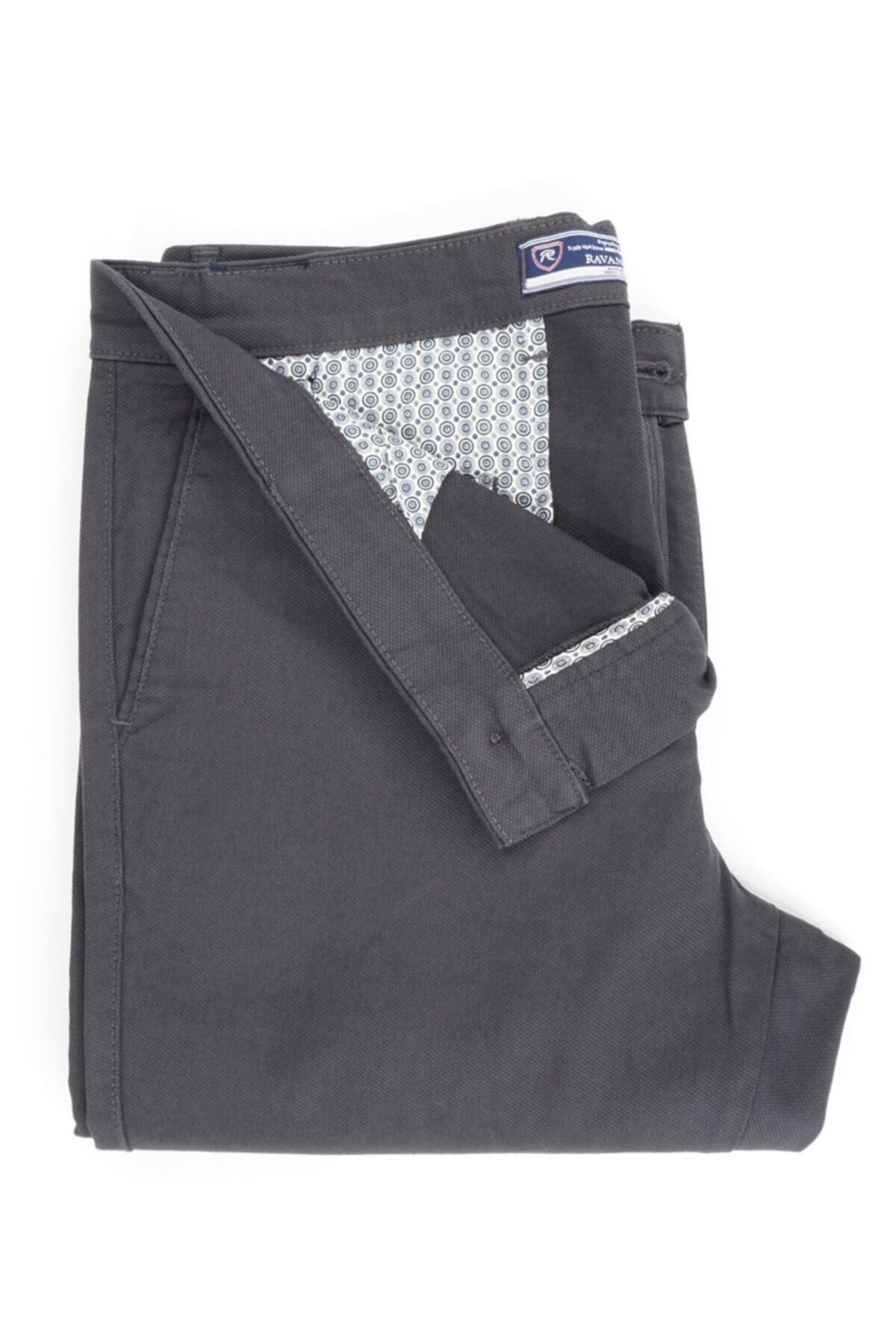 Erkek Gri Regular Fıt Gabardin Pantolon