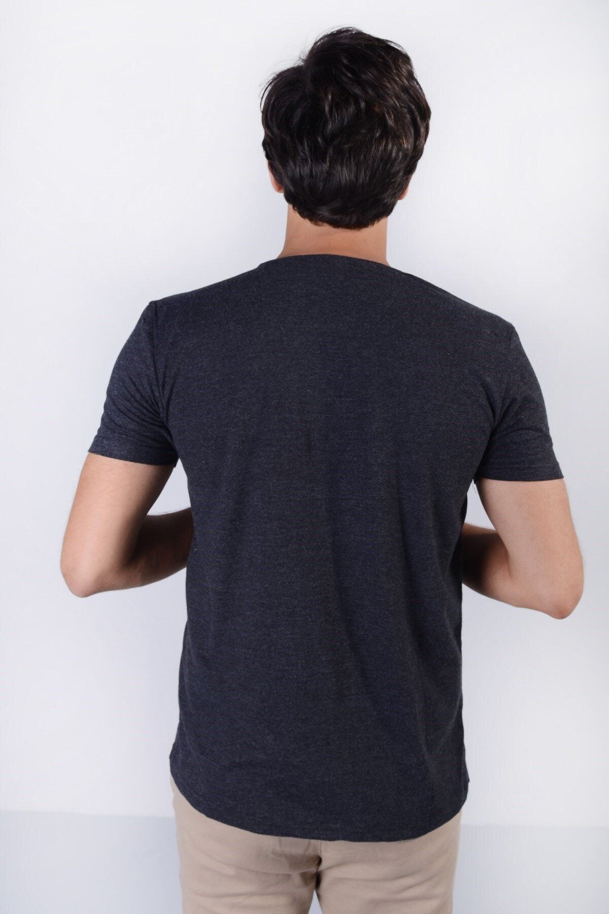 Erkek Siyah Basic Model Tişört