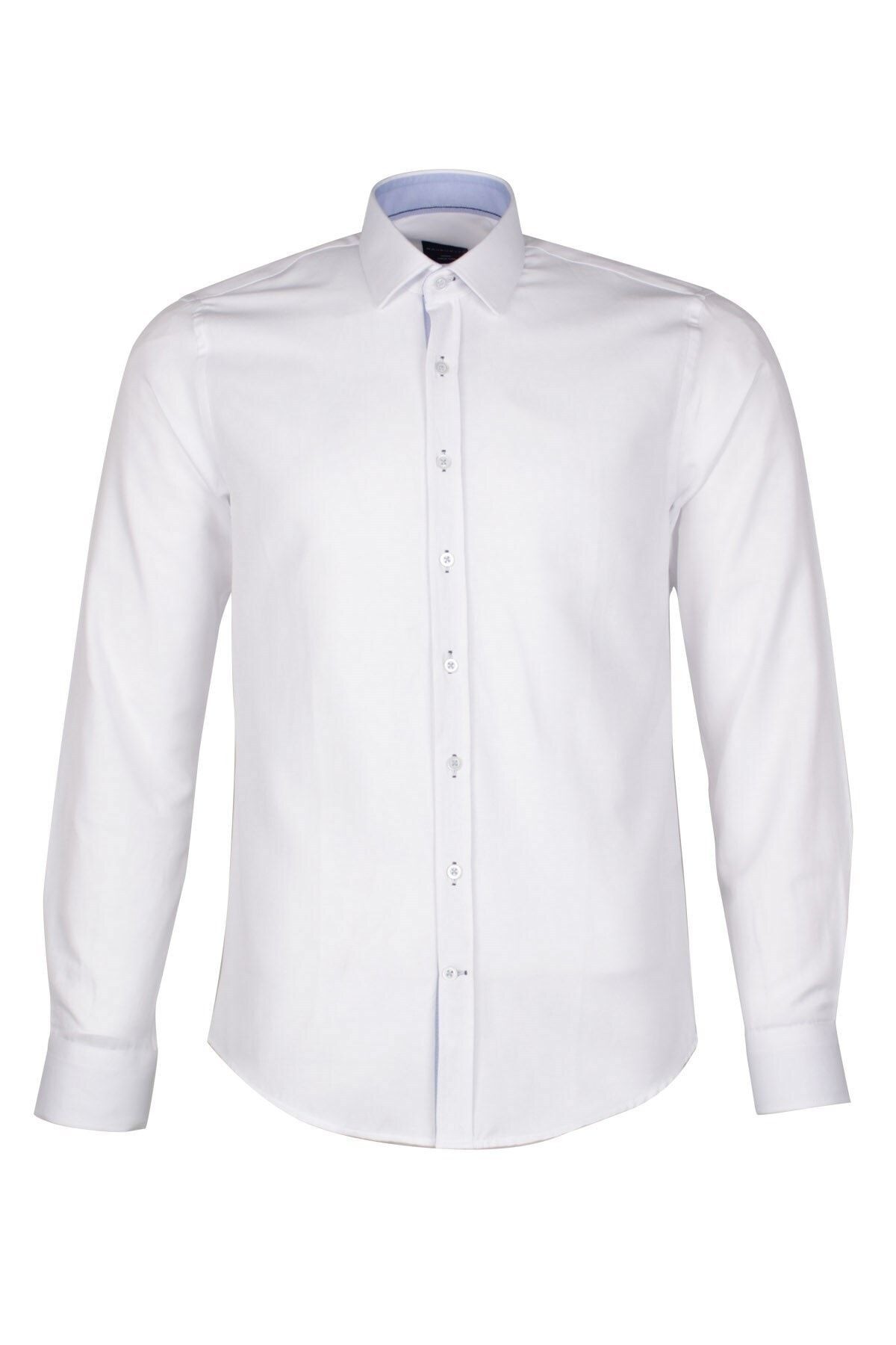 Slim Fit Şambre Uzun Kol Gömlek