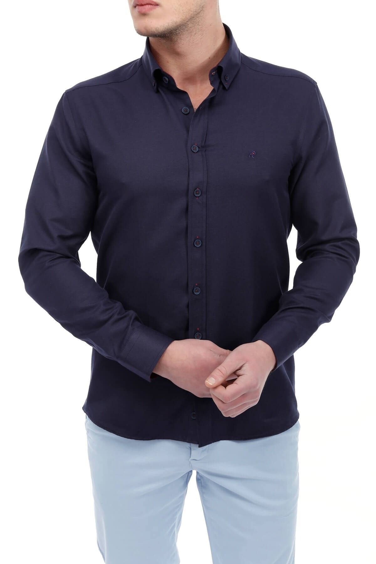 Lacivert Slim Fit Gömlek