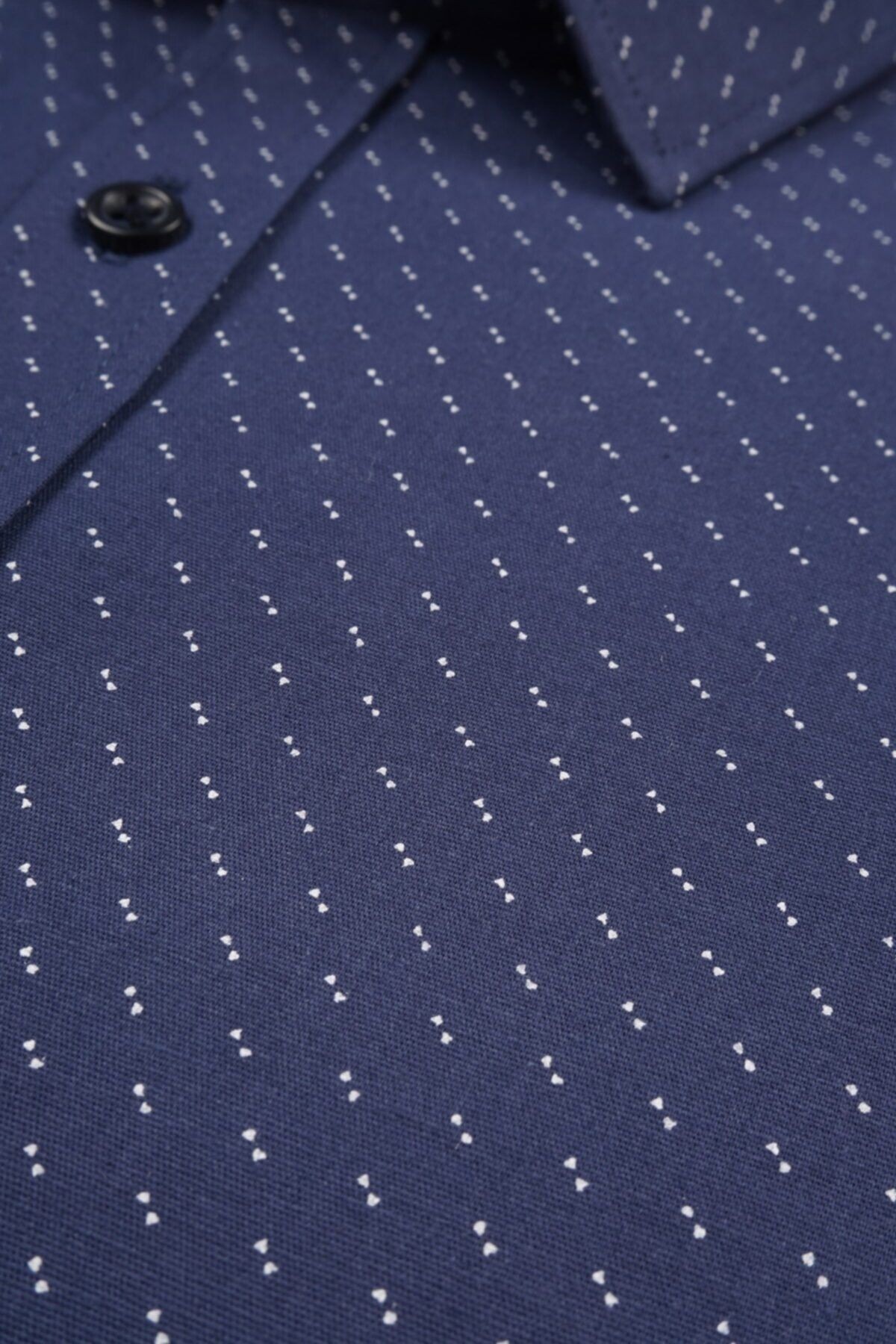 Slim Fit Baskılı Likralı Erkek Gömlek