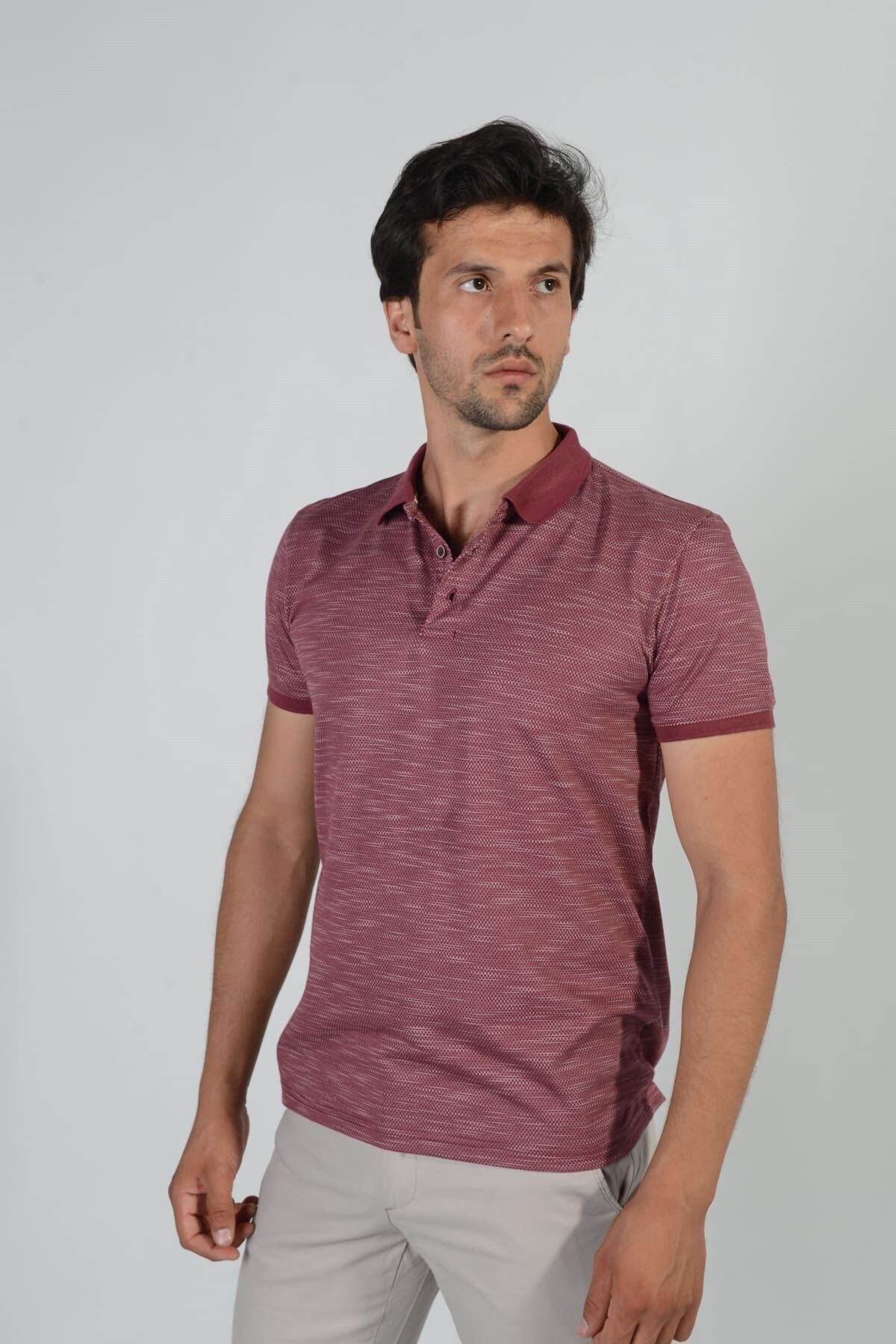 Erkek Bordo Polo Yaka T-Shirt