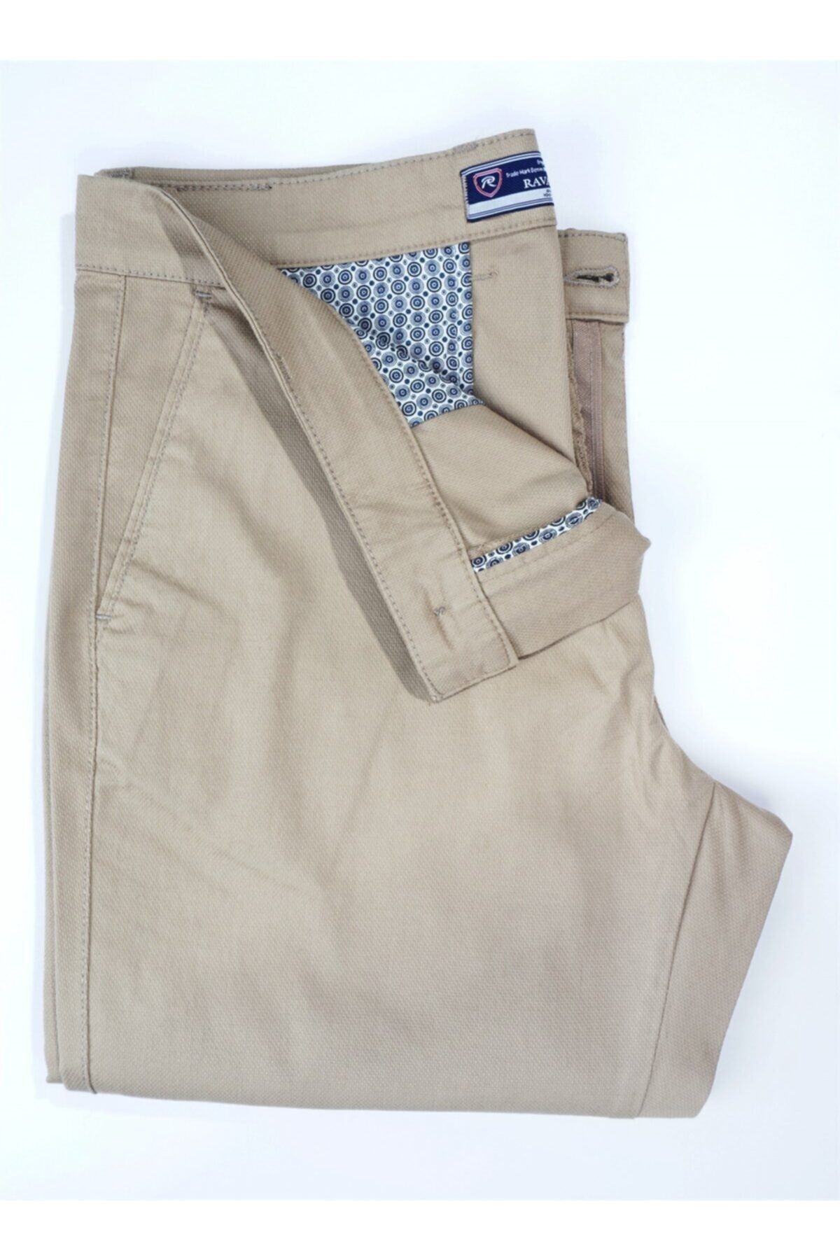 Erkek Bej Regular Fıt Gabardin Pantolon