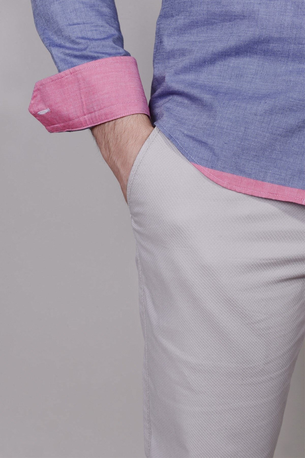 Erkek Bej Cepli Regular Fit Pantolon