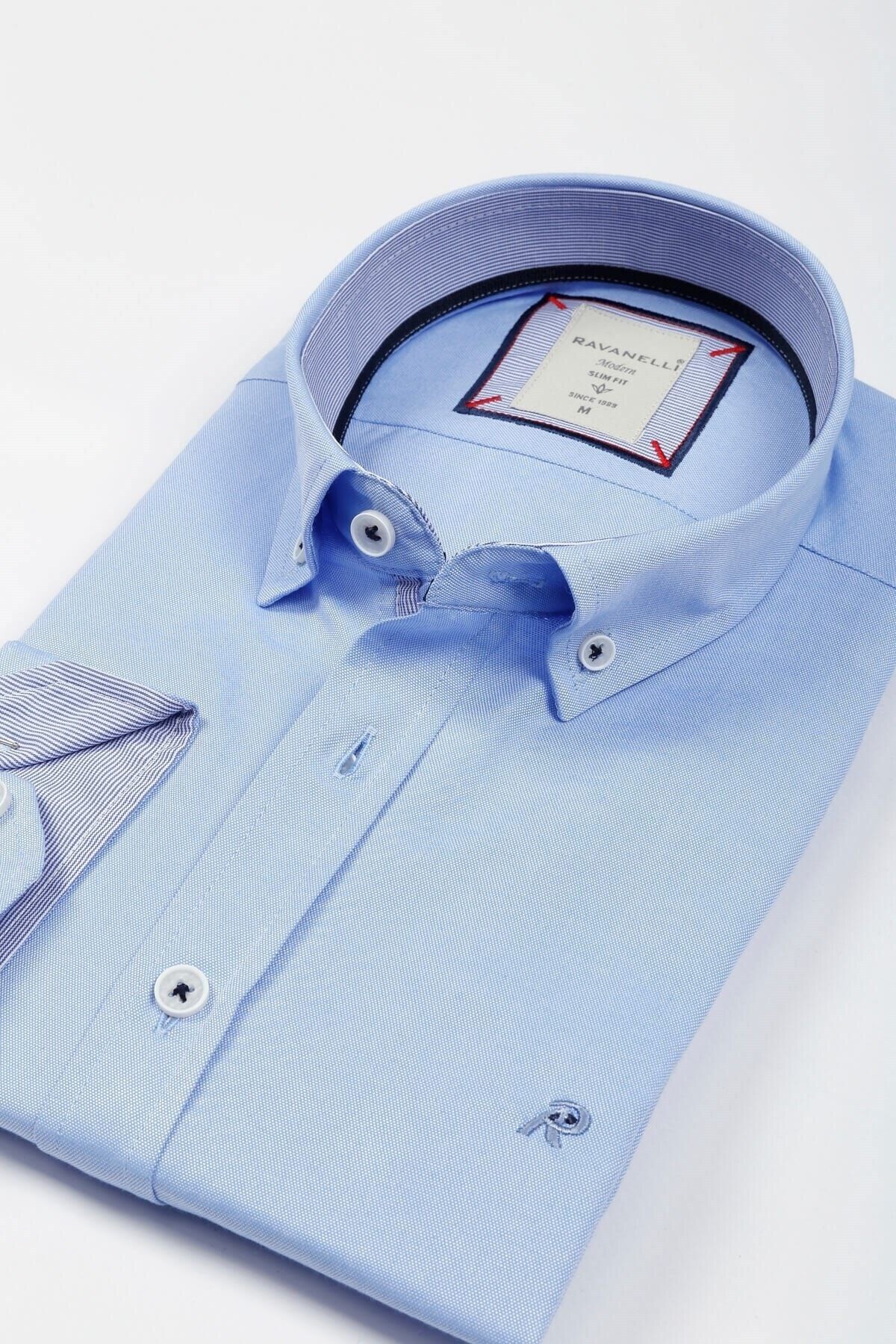 Mavi Slim Fit Gömlek
