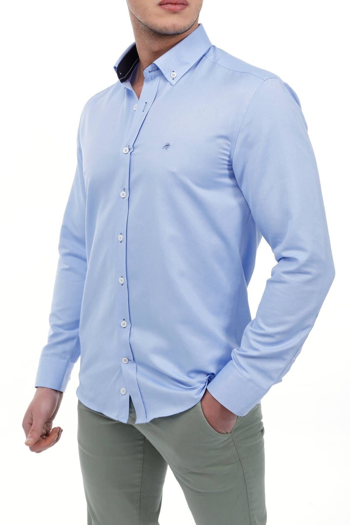 Mavi Slim Fit Gömlek