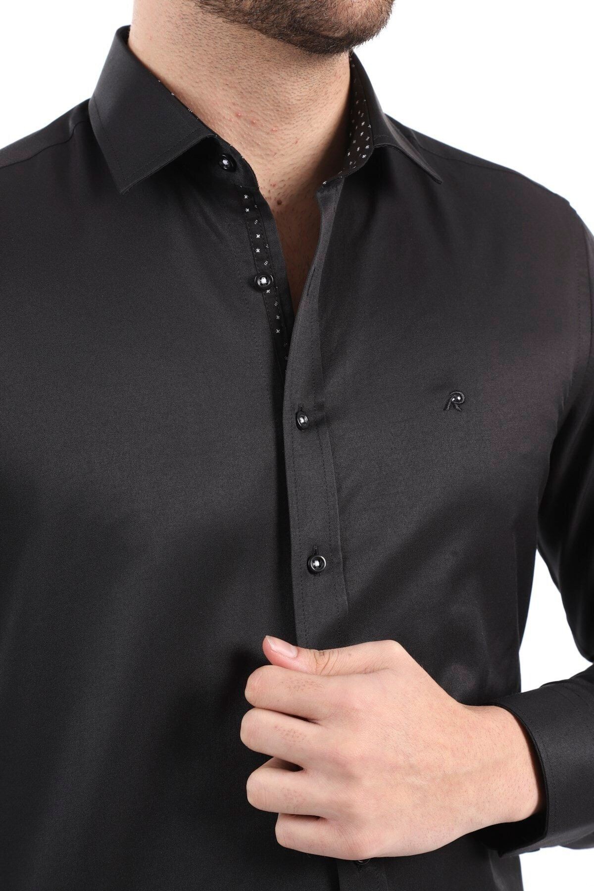 Siyah Slim Fit Gömlek
