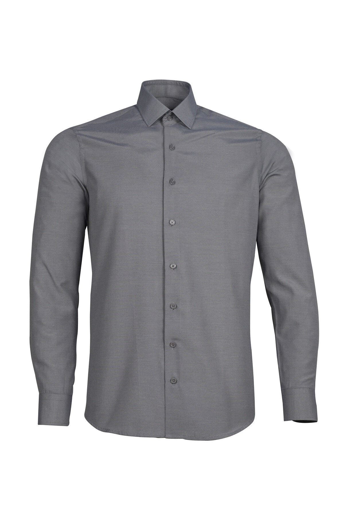 Erkek Extra Slim Fit Armürlü Gömlek