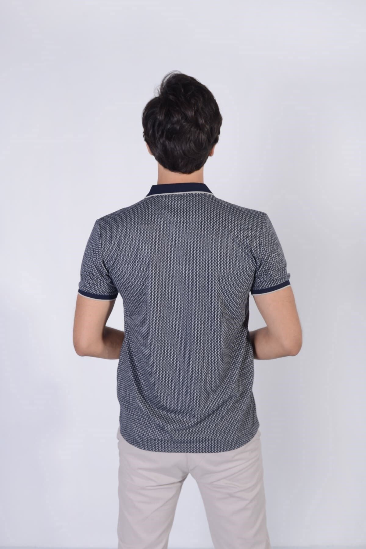 Erkek Gri Polo Yaka T-shirt