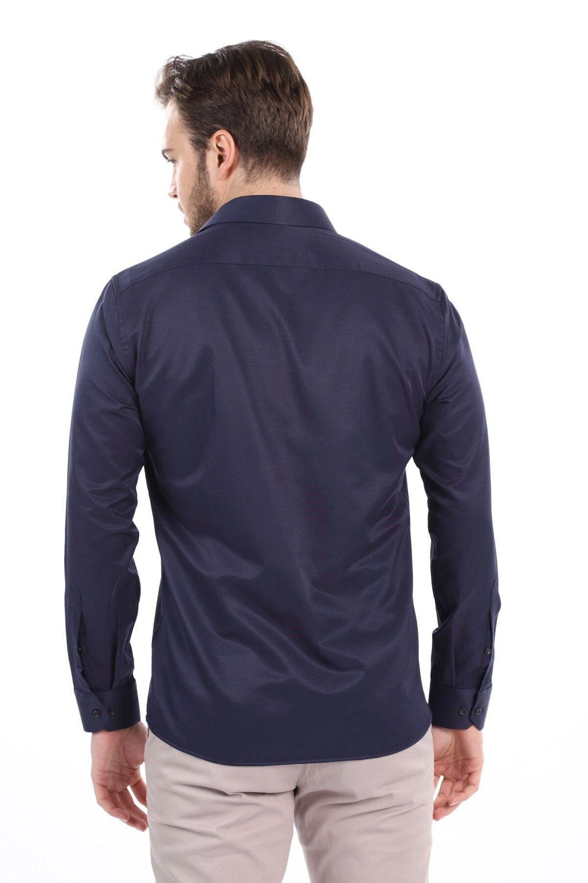Lacivert Slim Fit Gömlek