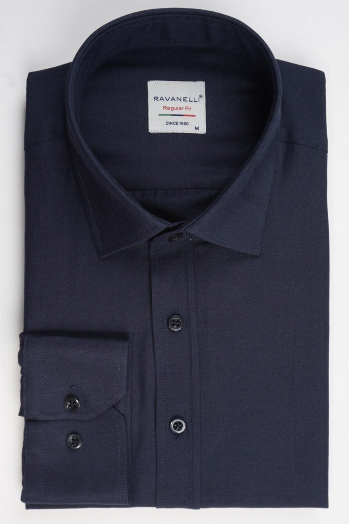 Erkek Lacivert Regular Fit Şamre Ve Oxford Gömlek