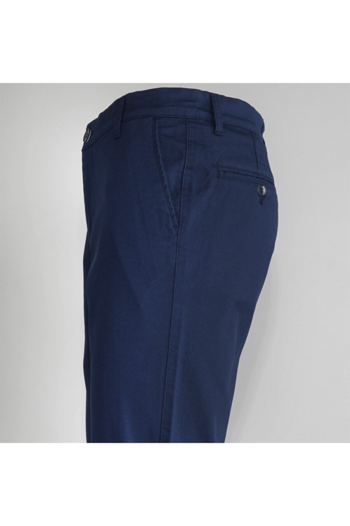 Erkek Lacivert Regular Fıt Gabardin Pantolon