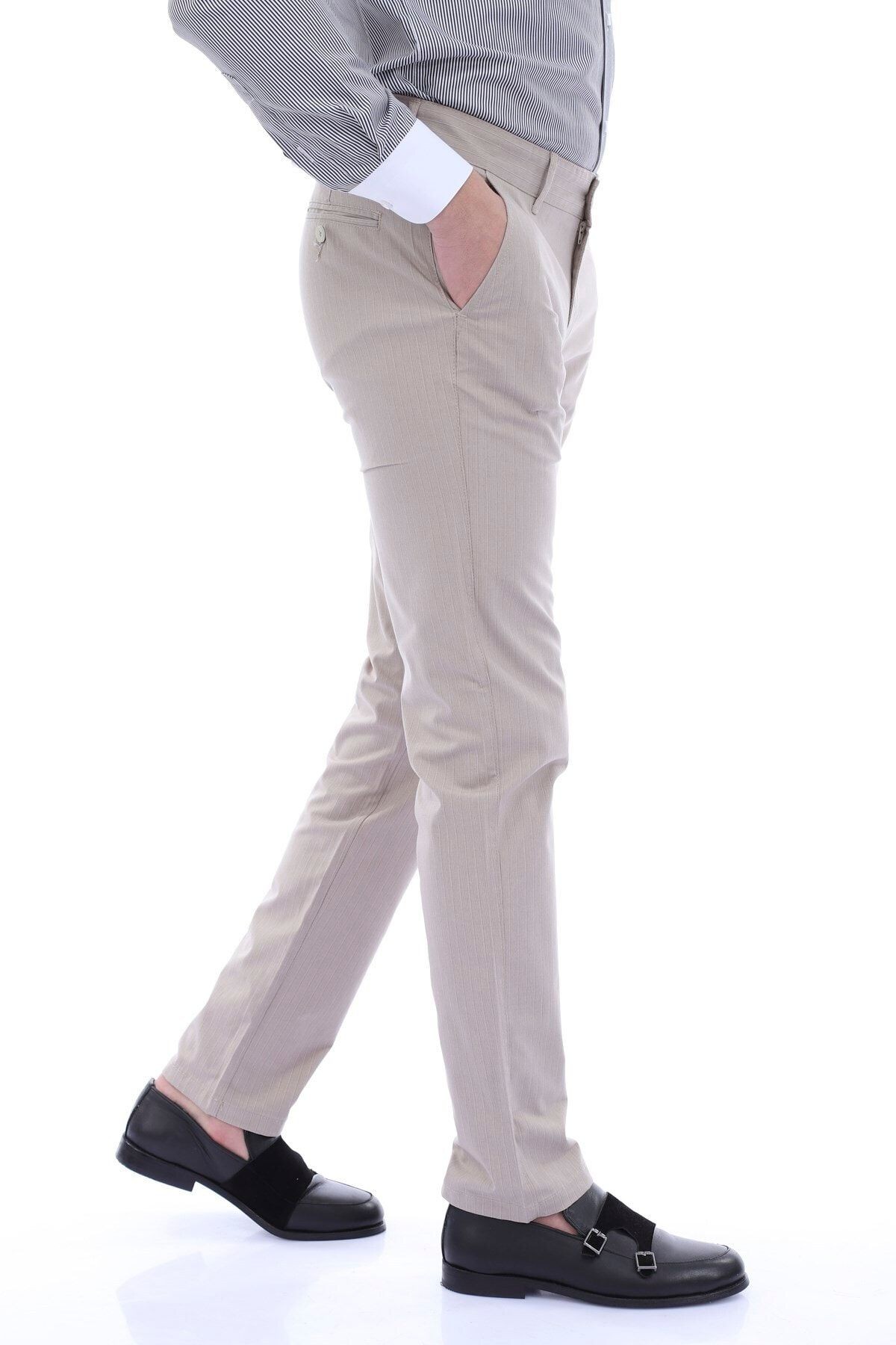 Erkek Bej Chıno Regular Fit Pantolon