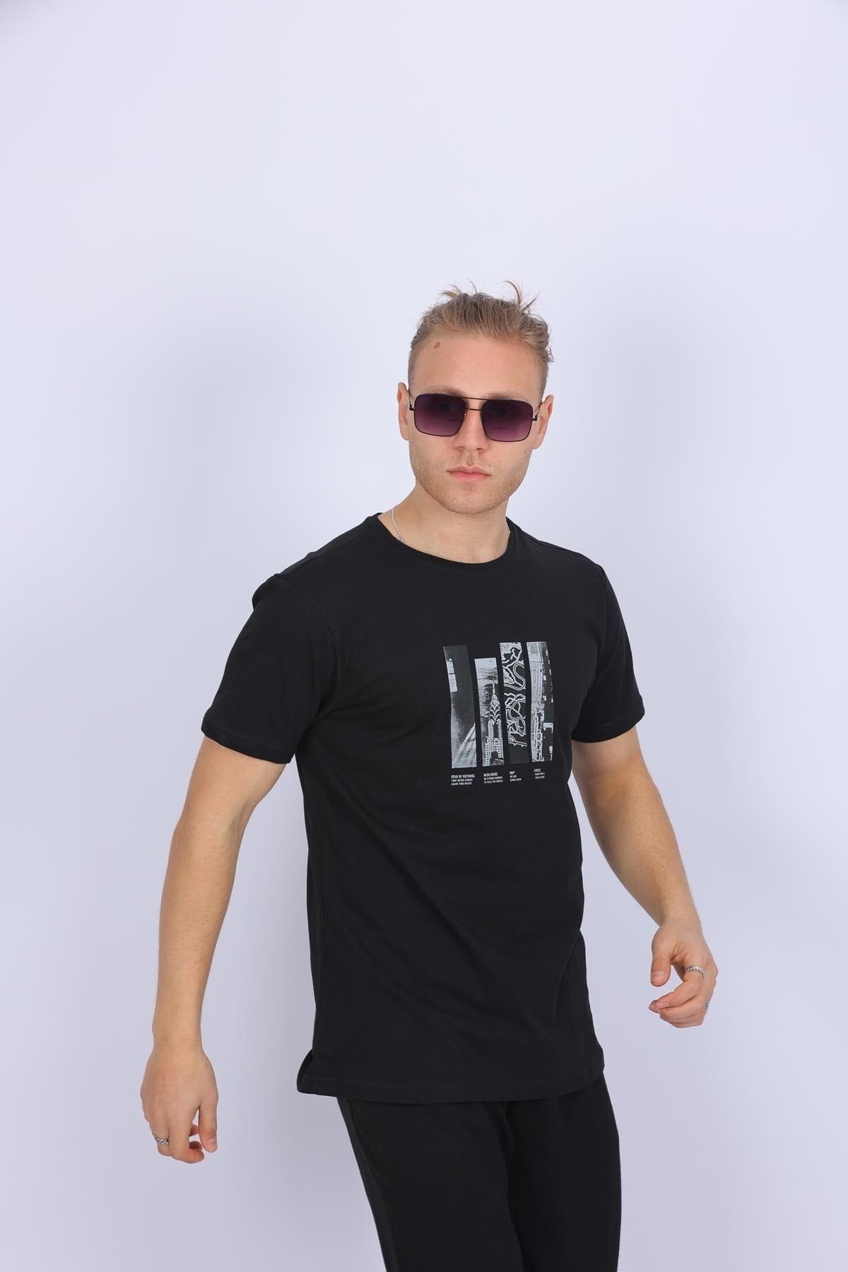 Baskılı Pamuklu T-Shirt