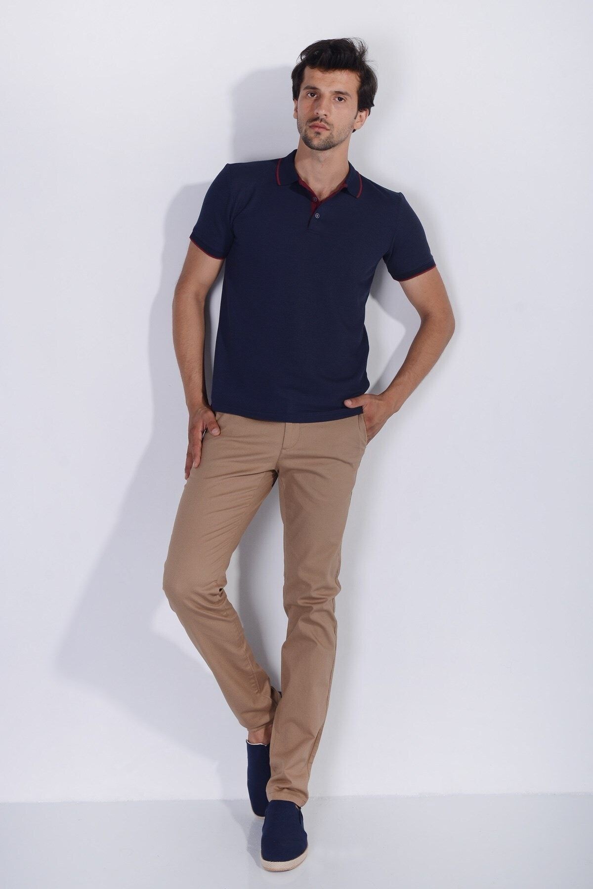 Erkek Lacivert Polo Yaka T Shirt