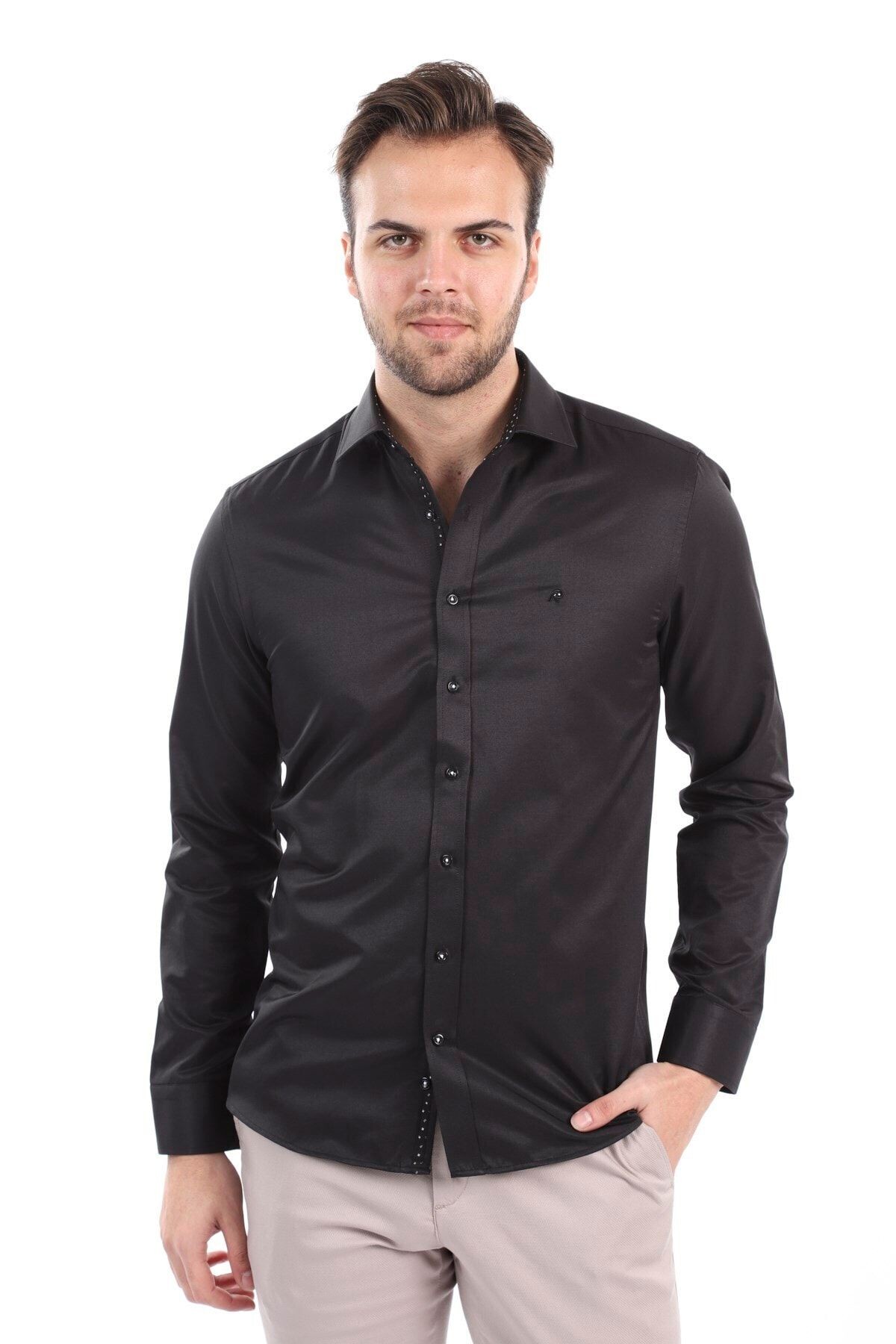 Siyah Slim Fit Gömlek