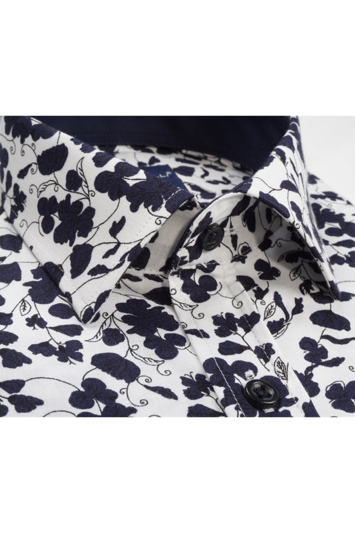 Slim Fit Baskılı Likralı Erkek Gömlek