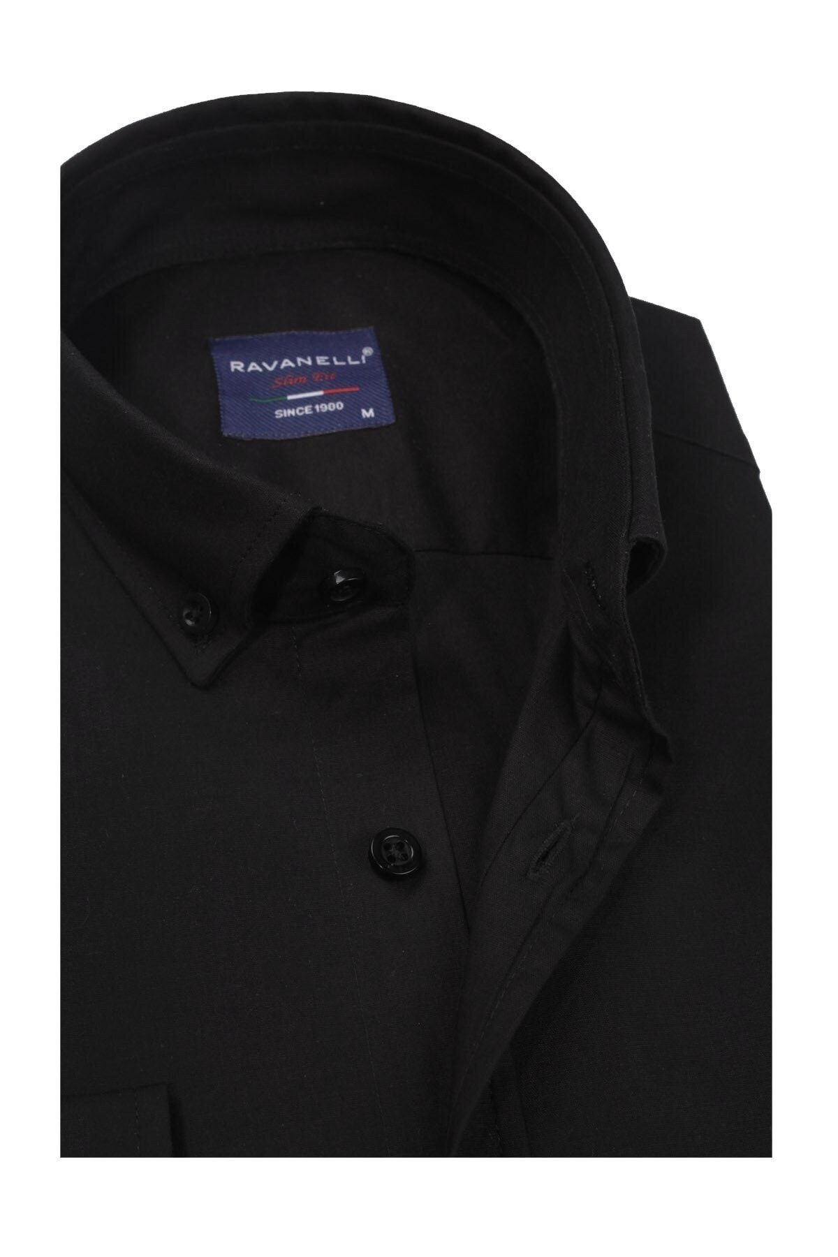 Slim Fit Düz Likralı Erkek Gömlek