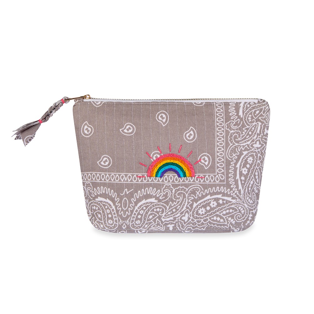 LILY Clutch - Gri&Pembe - RAINBOW