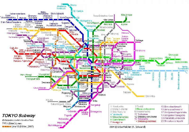 Metrolar - Tokyo Ve Osaka Metro Ağı