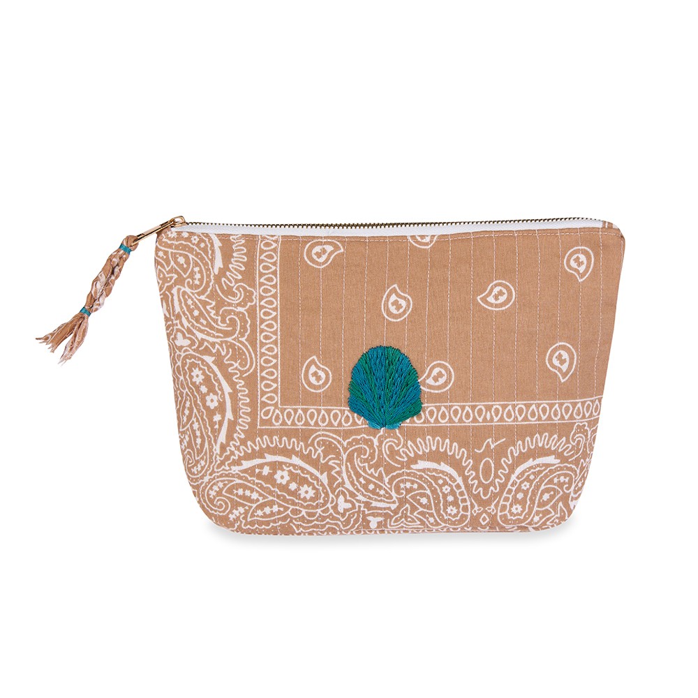 LILY Clutch - Bej&Petrol - OYSTER