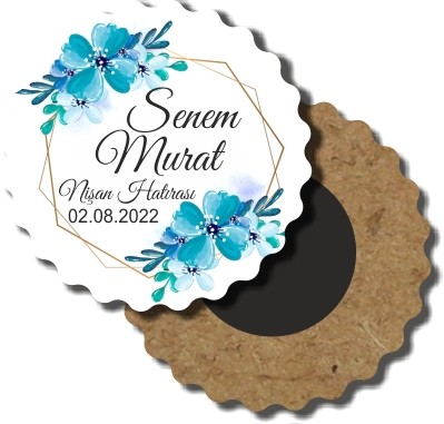 Ahşap Nişan Magneti 14