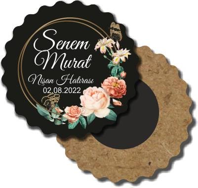 Ahşap Nişan Magneti 26