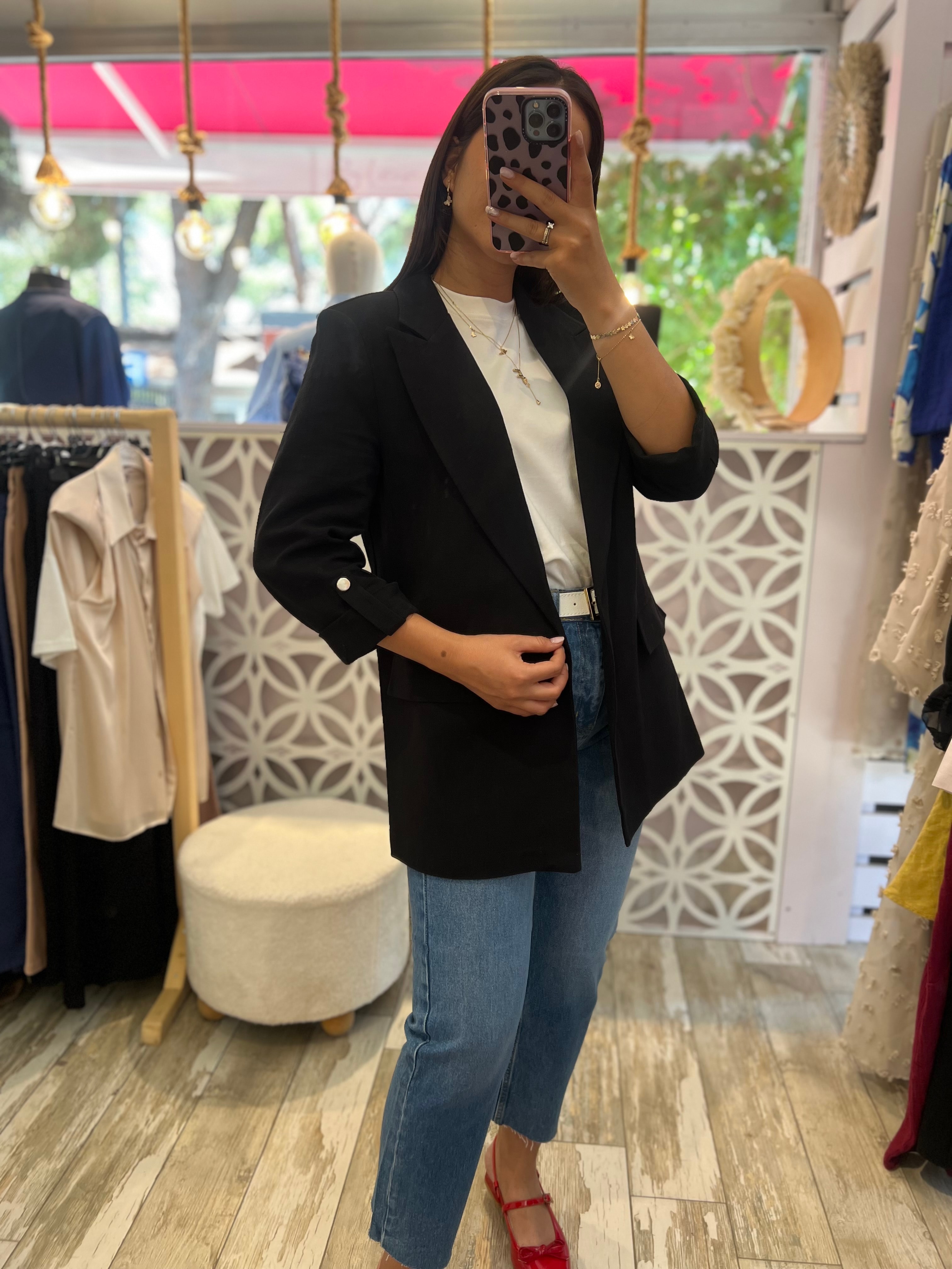 Keten Blazer Ceket 