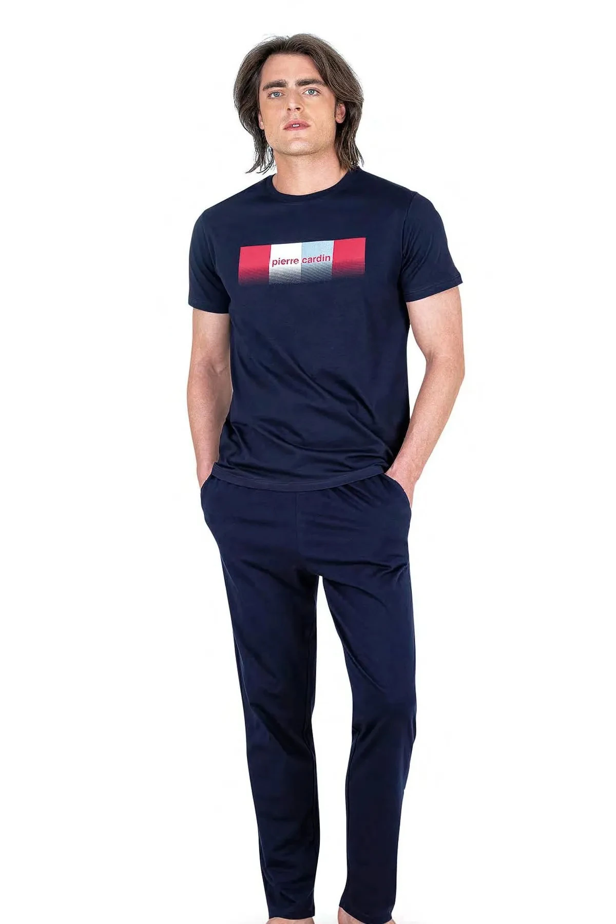 Pierre Cardin 6043 Erkek Kısa Kollu Penye Pijama Takım
