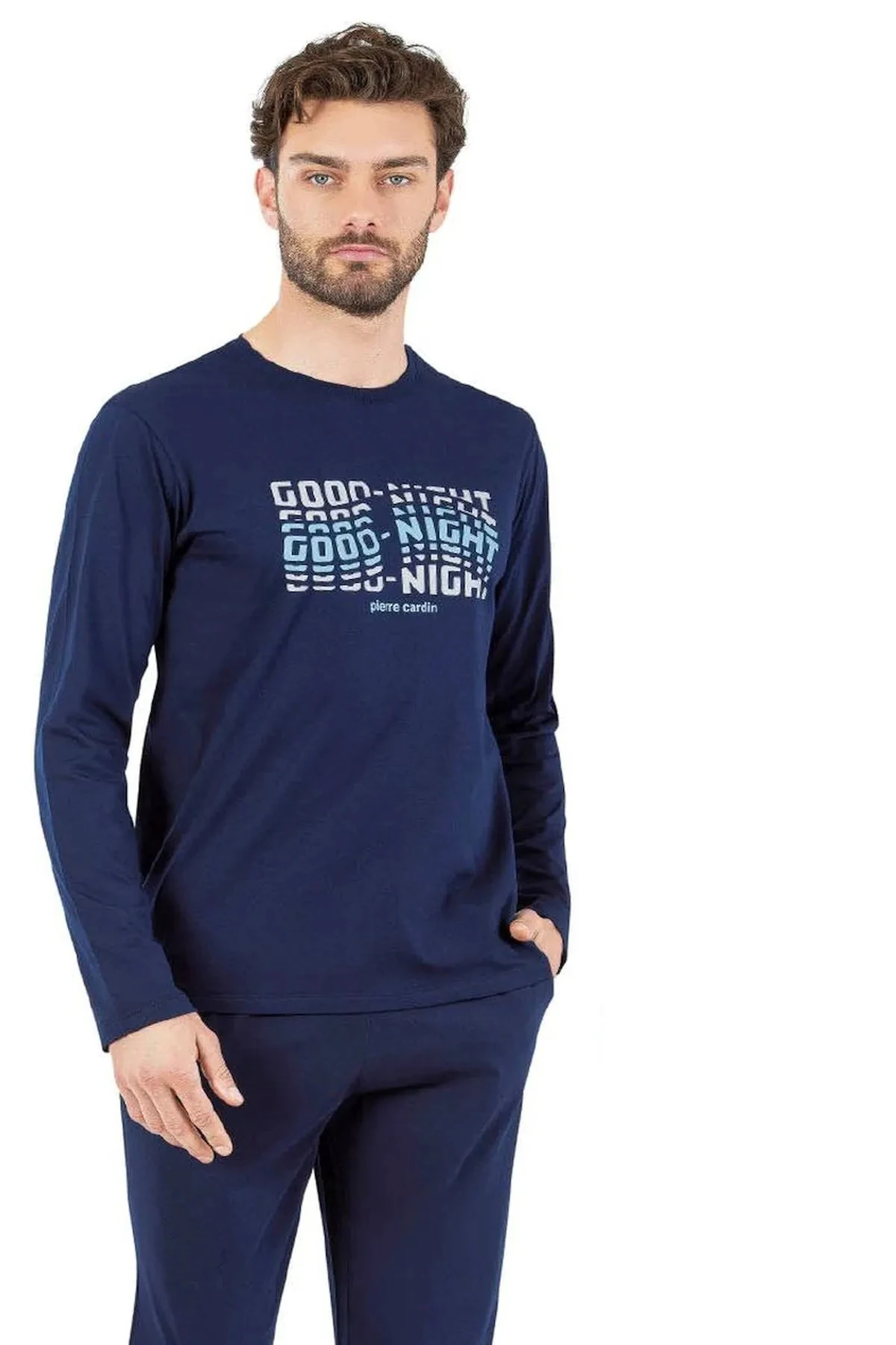 Pierre Cardin 6062 Erkek Uzun Kollu Bisiklet Yaka Pijama Takım