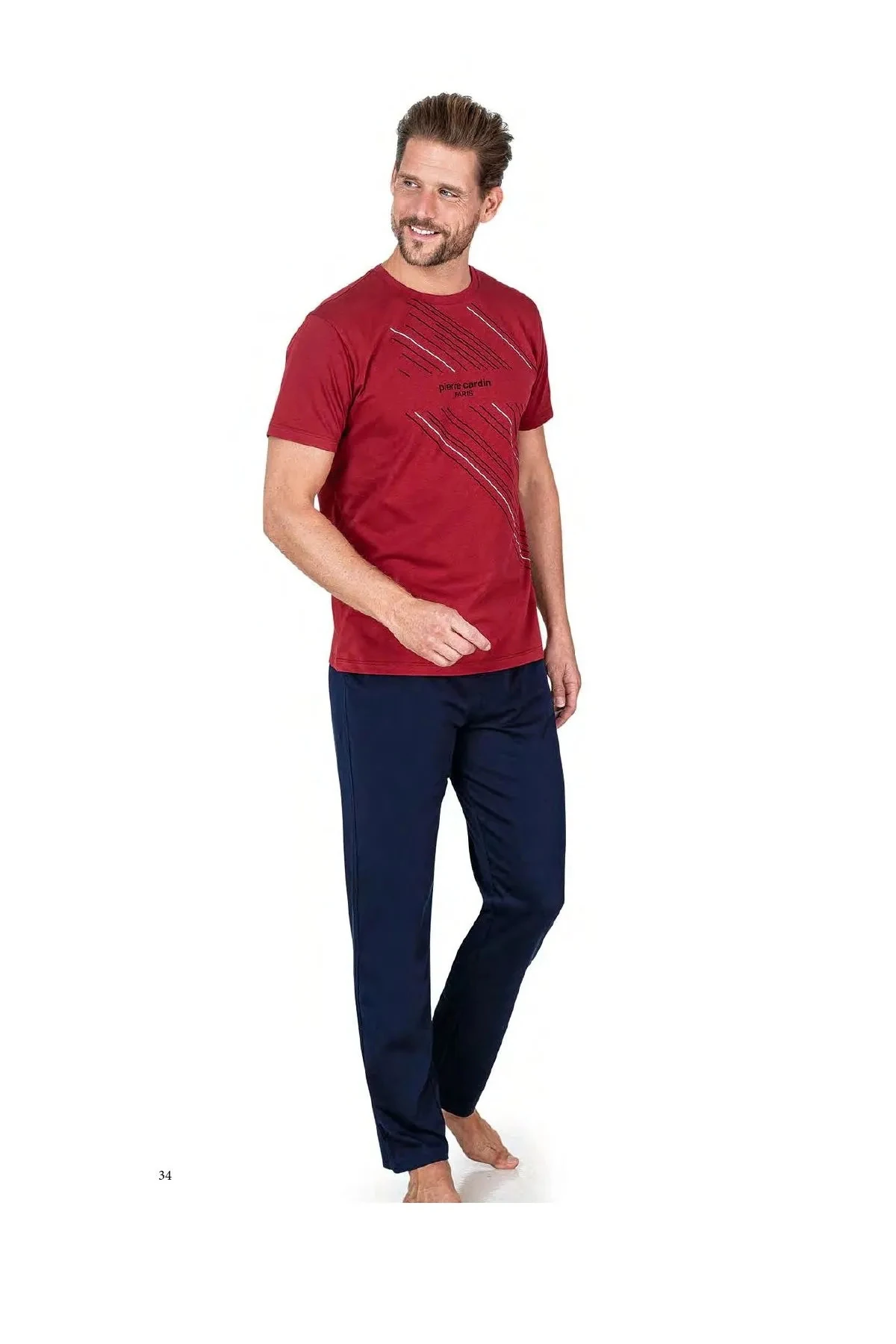 Pierre Cardin 6049 Erkek Kısa Kollu Penye Pijama Takım