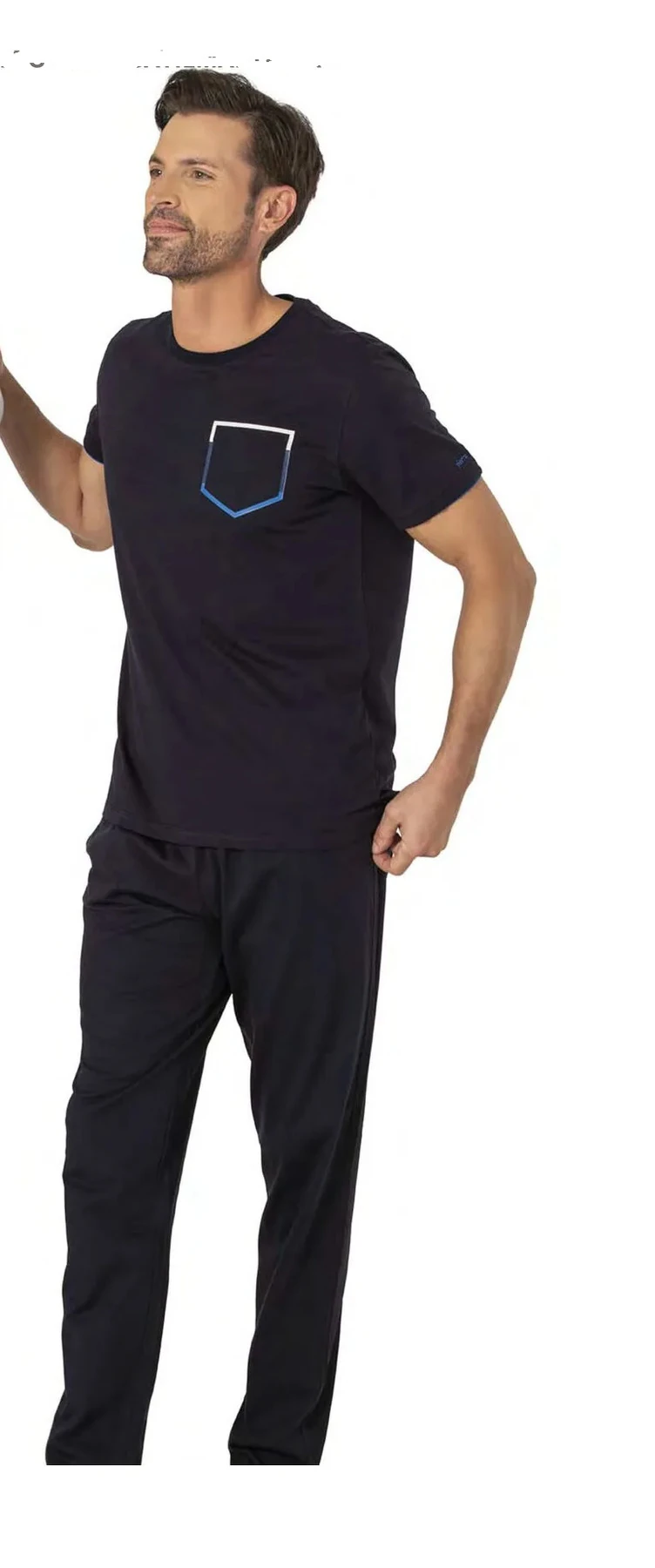 Pierre Cardin  Bisiklet Yaka Kısa Kollu ve Cepli Pijama Takım