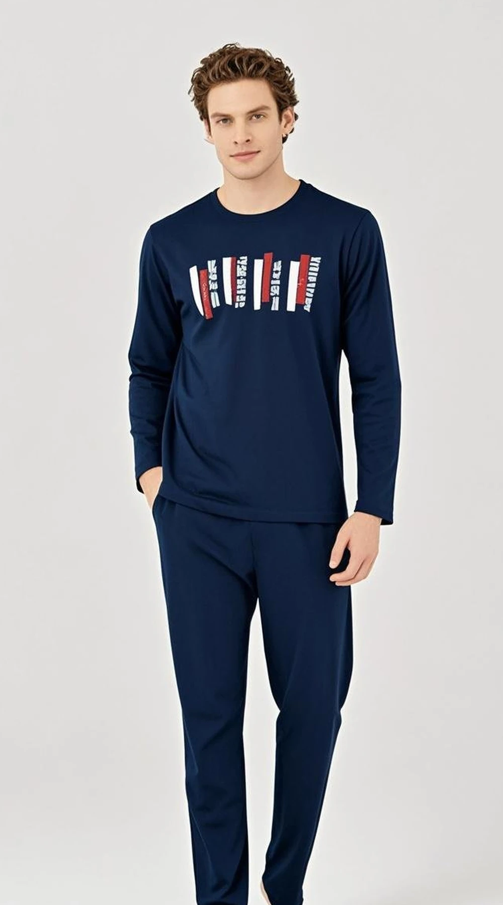 Pierre Cardin 6071 Erkek Uzun Kollu Bisiklet Yaka Pijama