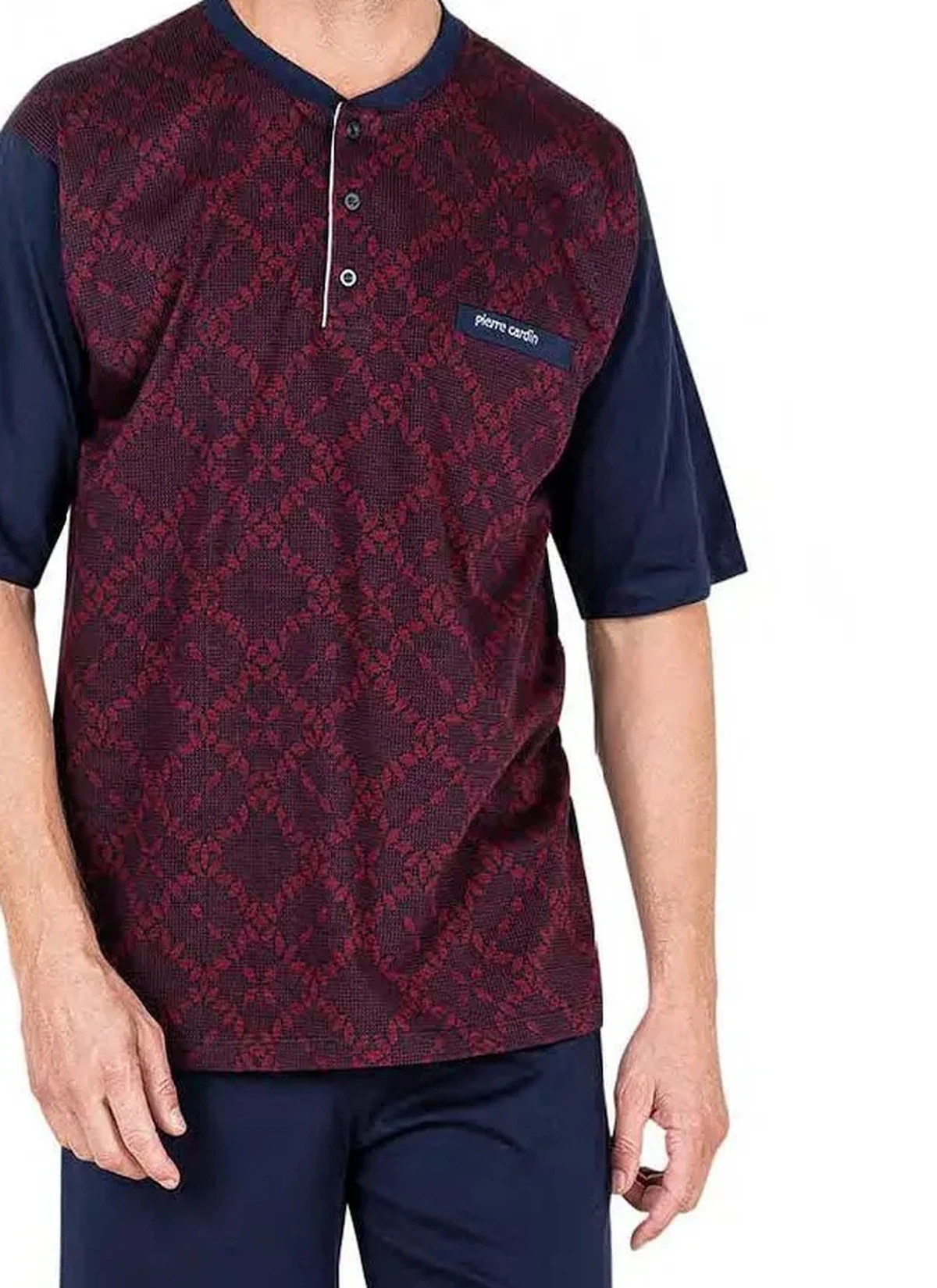 Pierre Cardin 6054 Erkek  Kısa Kollu 3 Lü Jakarlı Pijama Takım