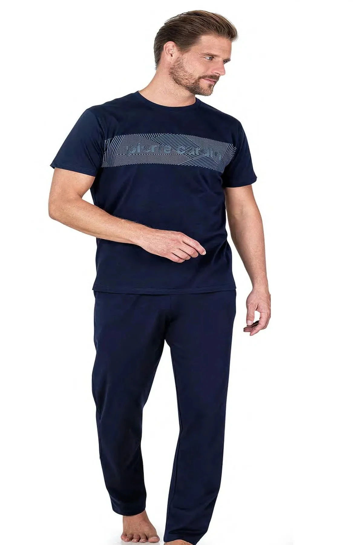 Pierre Cardin 6050 Erkek Kısa Kollu Penye Pijama Takım