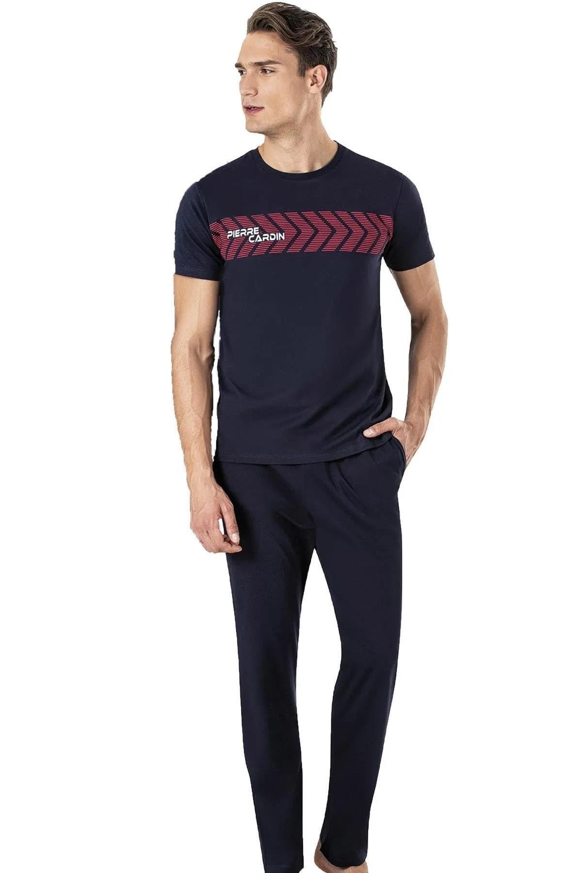 Pierre Cardin Erkek 6012 Pamuklu Kısa Kollu Yazlık Pijama Takım