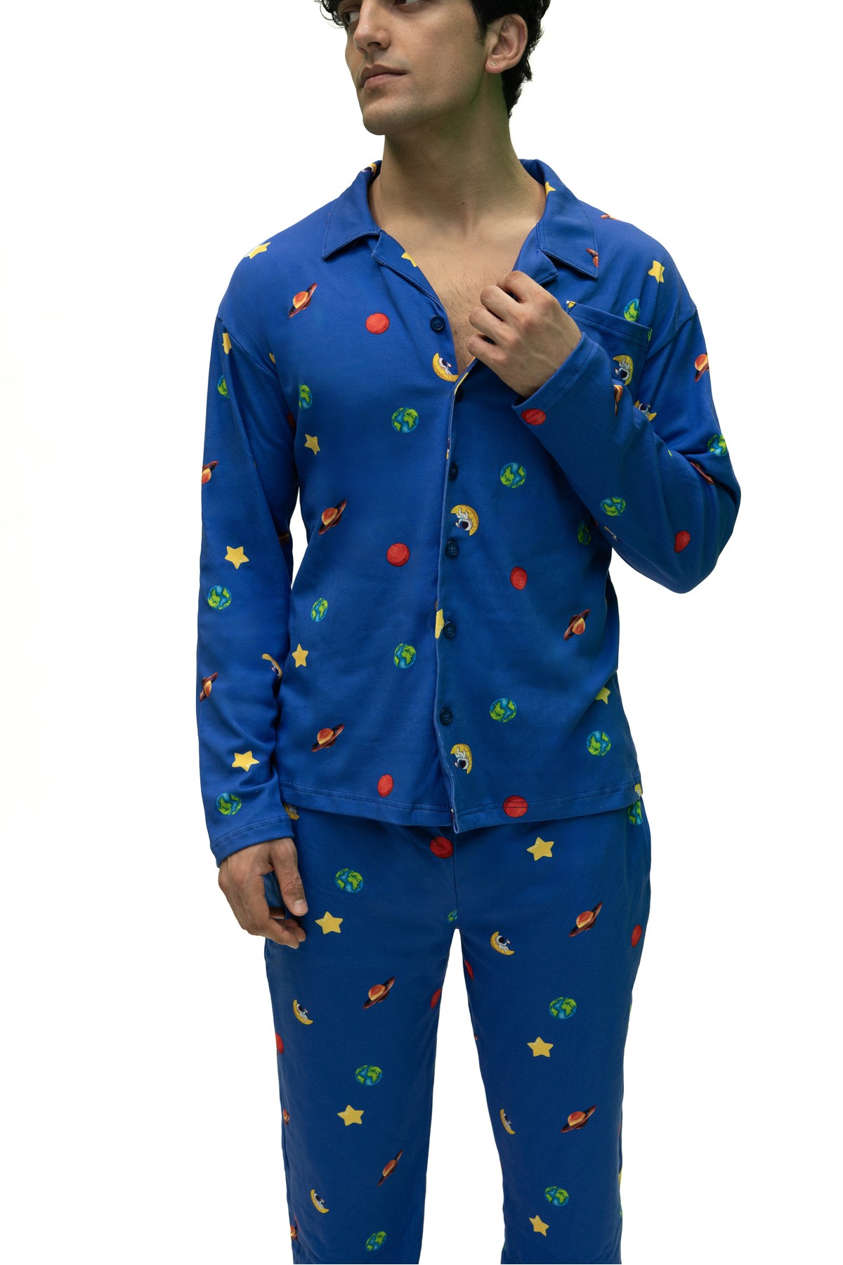 Renkli Gökyüzü Tasarımlı Unisex Pijama Takımı