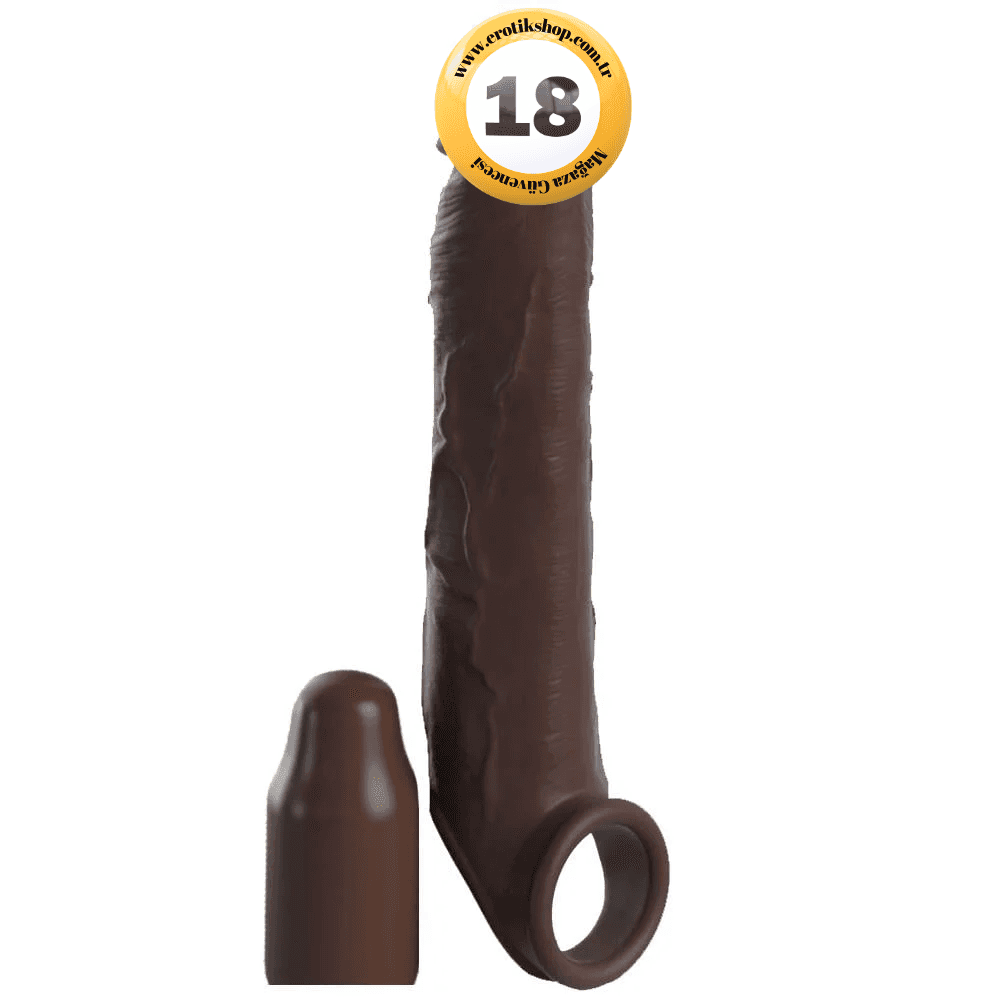 Pipedream Fantasy X-Tensions Elite Silicone 3'' Testis Geçirmeli Amerikan Penis Kılıfı