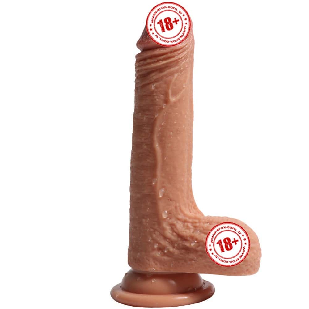 Shequ Dildo Series Crowley's Natural Doku 18 cm Titreşimli Realistik Penis