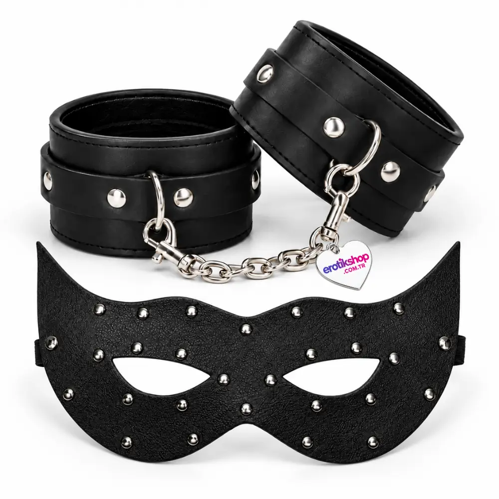 The Fetish Fantasy Series Deri El Kelepçesi ve Maske-Black
