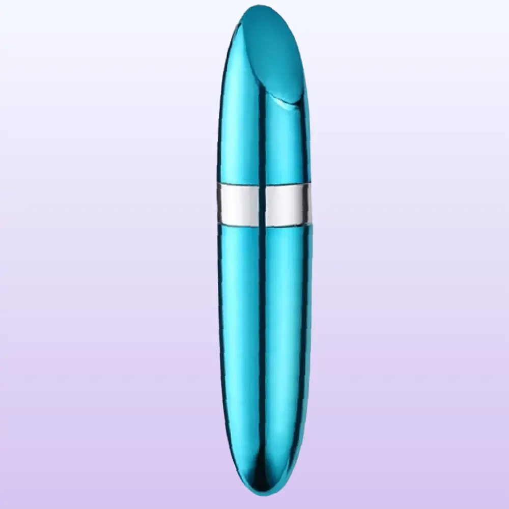 The Vibe Lipstick Compact Power Full Mini Ruj Vibratör-Blue